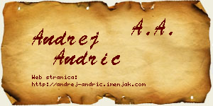 Andrej Andrić vizit kartica